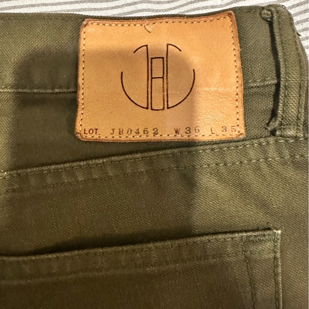 Men's Japan Blue Olive Chinos - Picture 3 of 5